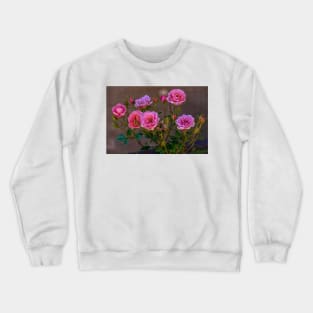 Pink Miniature Roses Crewneck Sweatshirt